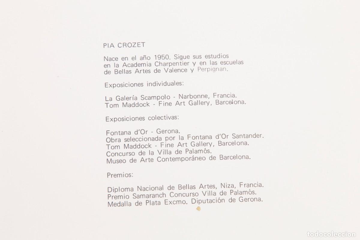 Otros objetos de arte: PIA CROZET - TOM MADDOCK GALLERY - 1976 - Foto 3