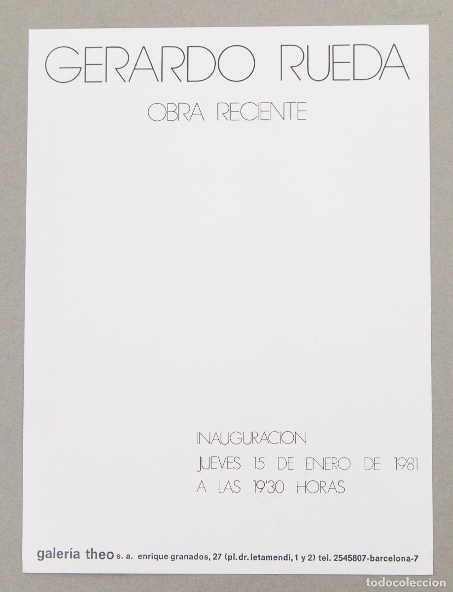 Otros objetos de arte: Gerardo Rueda - Galer&iacute;a Theo - 1981 - Foto 2