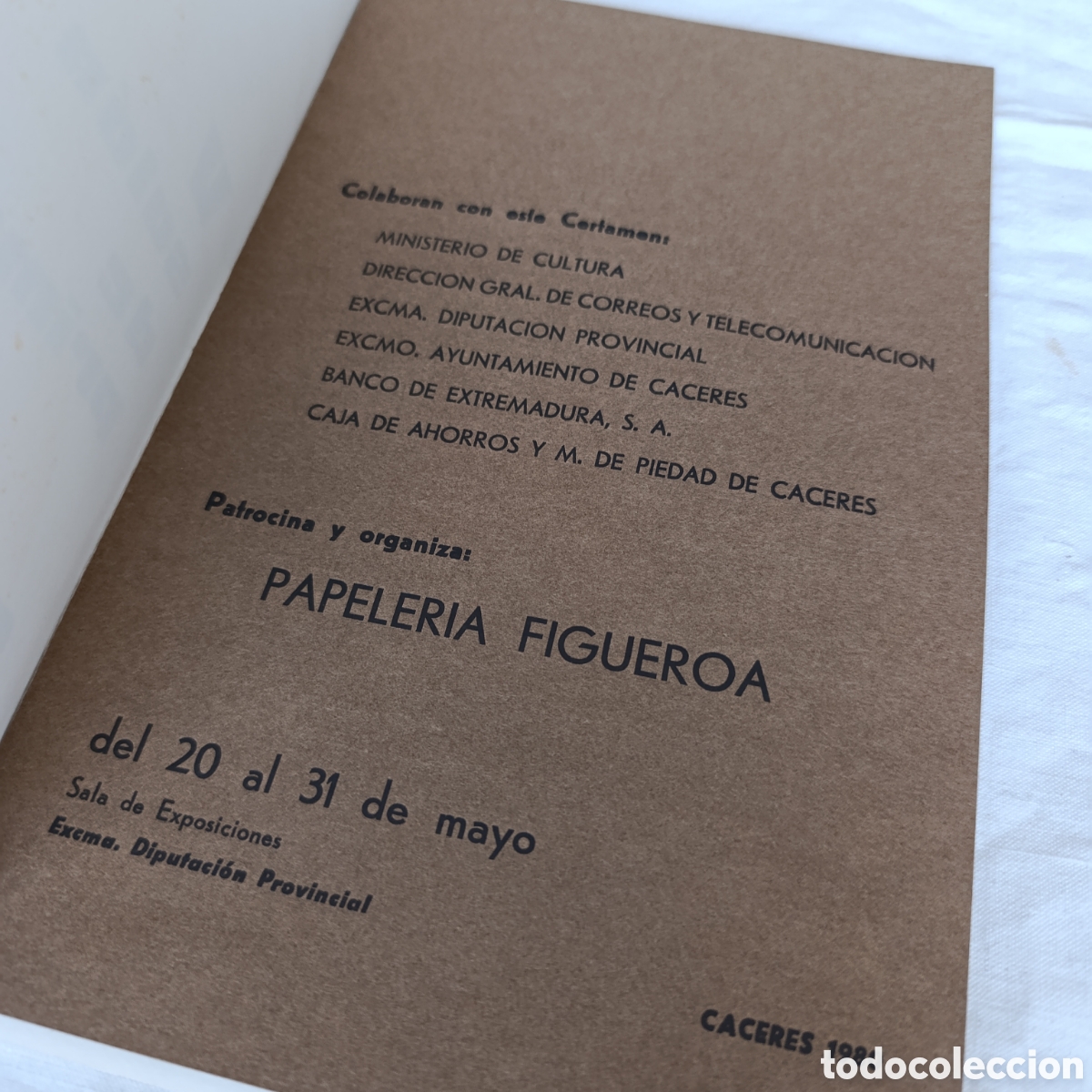 Otros objetos de arte: C&Aacute;CERES 1980,V CERTAMEN DE PINTURA,PROGRAMA - Foto 2