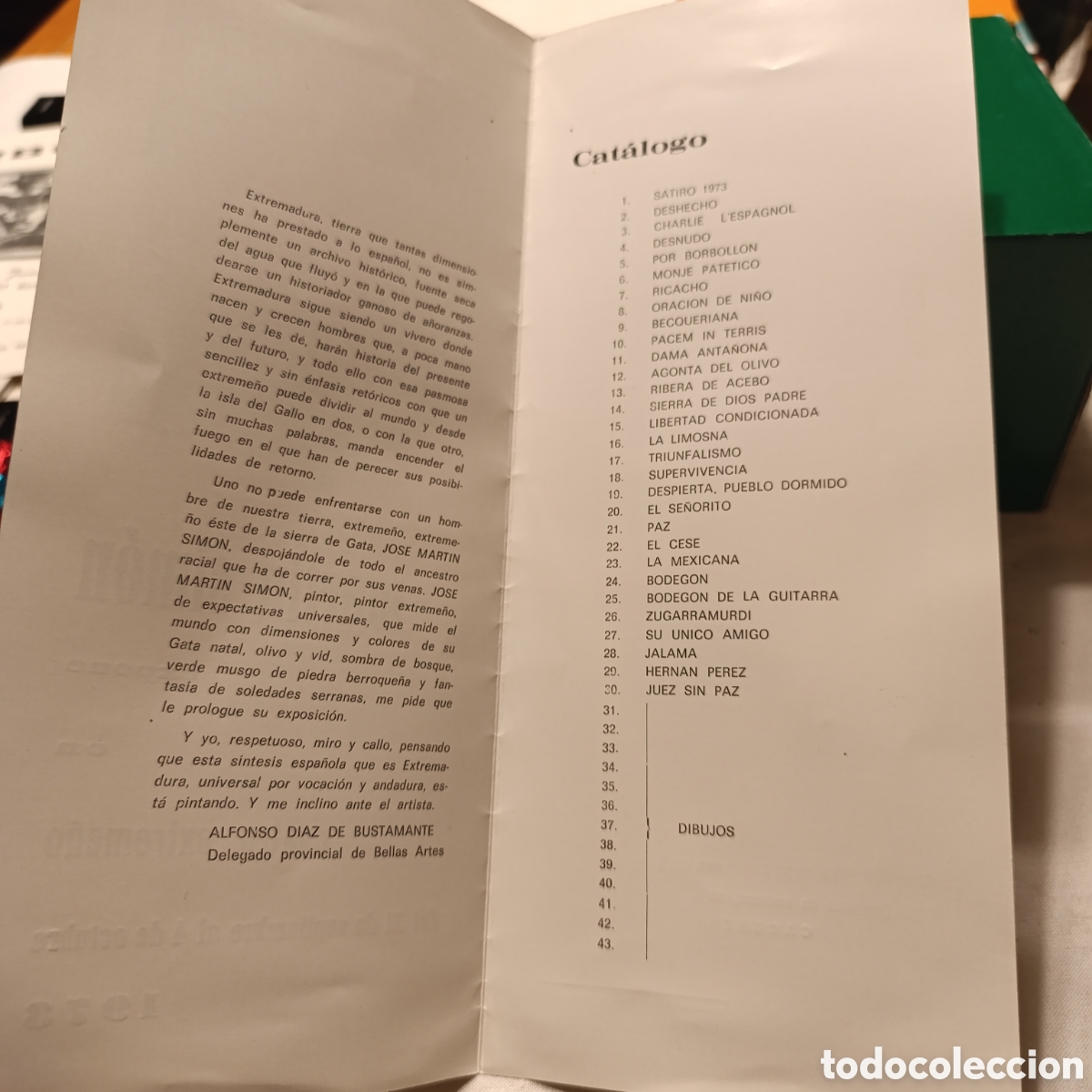 Otros objetos de arte: MARTIN SIMON,1973, EXPOSICION C&Aacute;CERES,PROGRAMA CATALOGO - Foto 2
