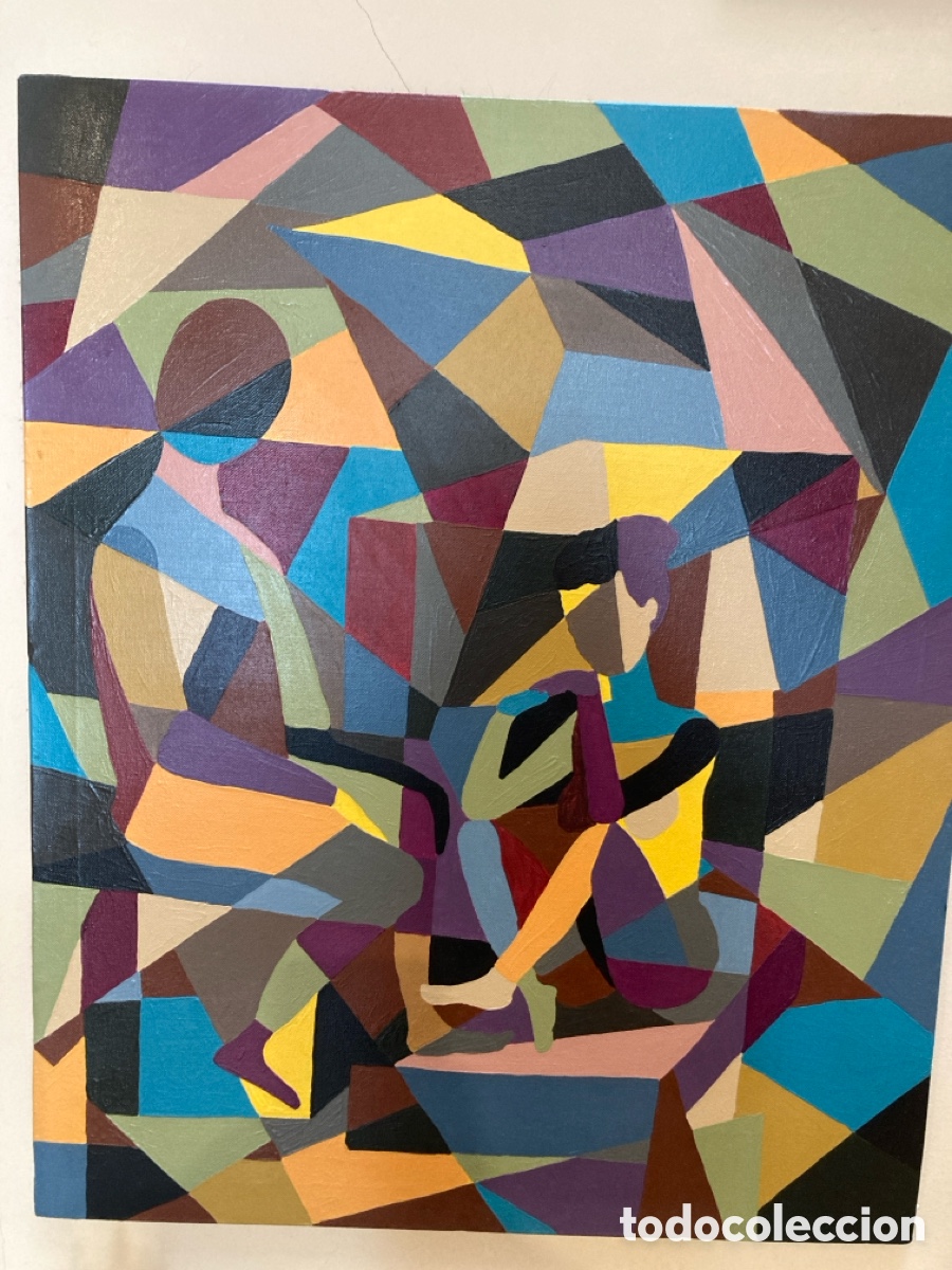 Otros objetos de arte: Cuadro cubista (pareja) - Foto 1