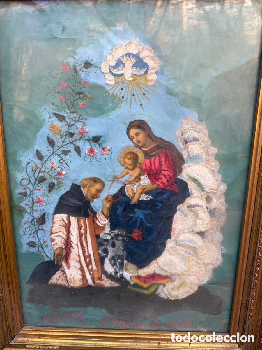Otros objetos de arte: NUESTRA SE&Ntilde;ORA ROSARIO T&eacute;cnica mixta - Foto 2