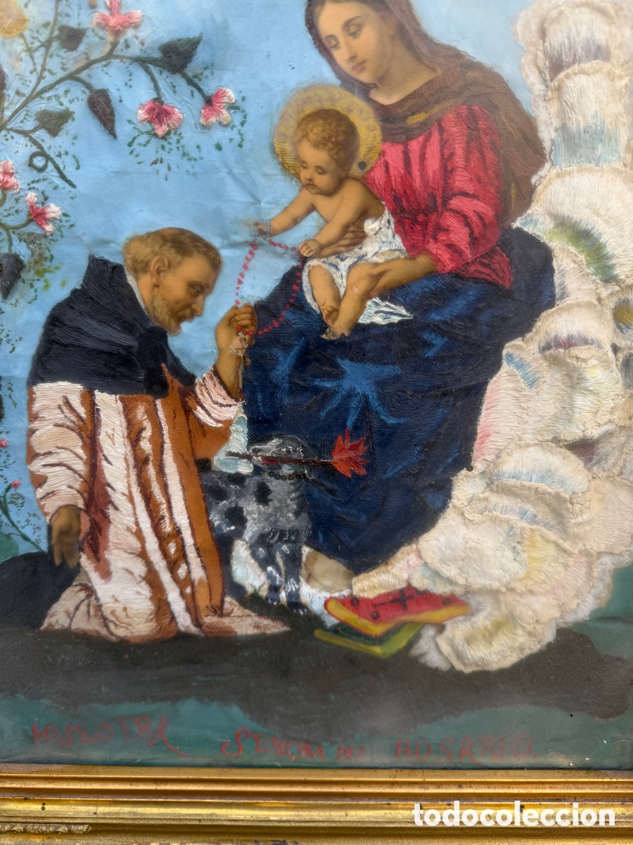 Otros objetos de arte: NUESTRA SE&Ntilde;ORA ROSARIO T&eacute;cnica mixta - Foto 3
