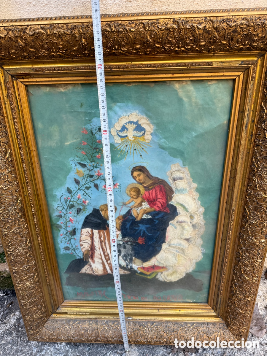 Otros objetos de arte: NUESTRA SE&Ntilde;ORA ROSARIO T&eacute;cnica mixta - Foto 4