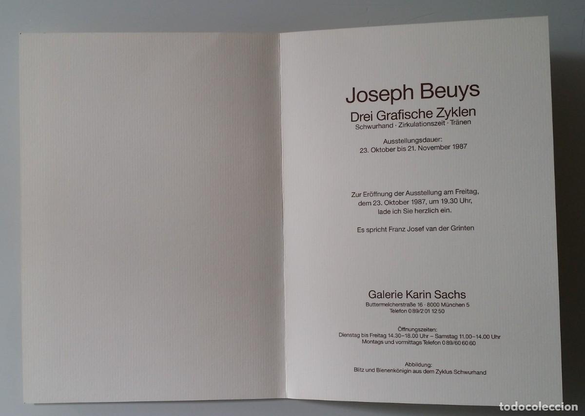 Otros objetos de arte: Joseph Beuys: 2 invitaciones / 1987-8 - Foto 18
