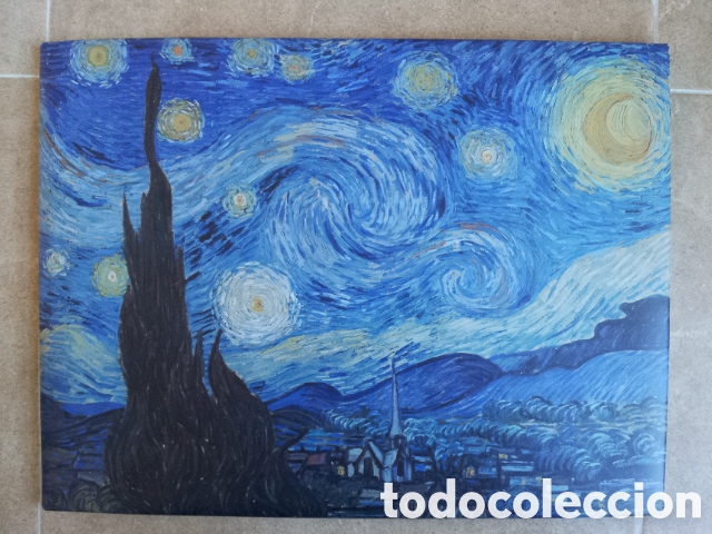 Otros objetos de arte: Cuadro cartel replica LA NOCHE ESTRELLADA Van Gogh - Foto 1
