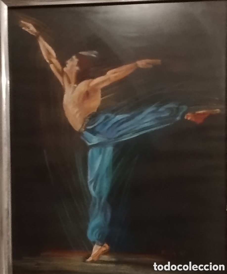 Otros objetos de arte: Cuadro de bailar&iacute;n pintado a pastel - Foto 4