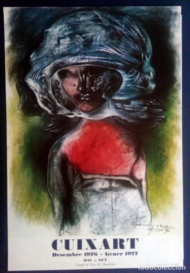 Otros objetos de arte: Cartel original Cuixart 1977 Dau al Set - Foto 1
