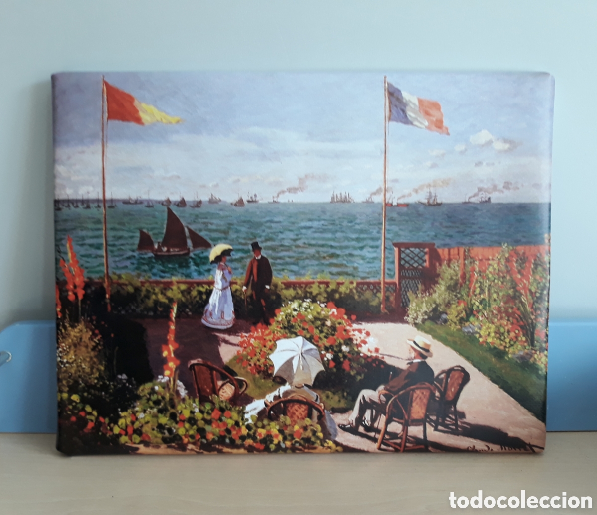 Otros objetos de arte: Cuadro cartel r&eacute;plica LA TERRAZA DE SANTE-ADRESSE - Foto 1