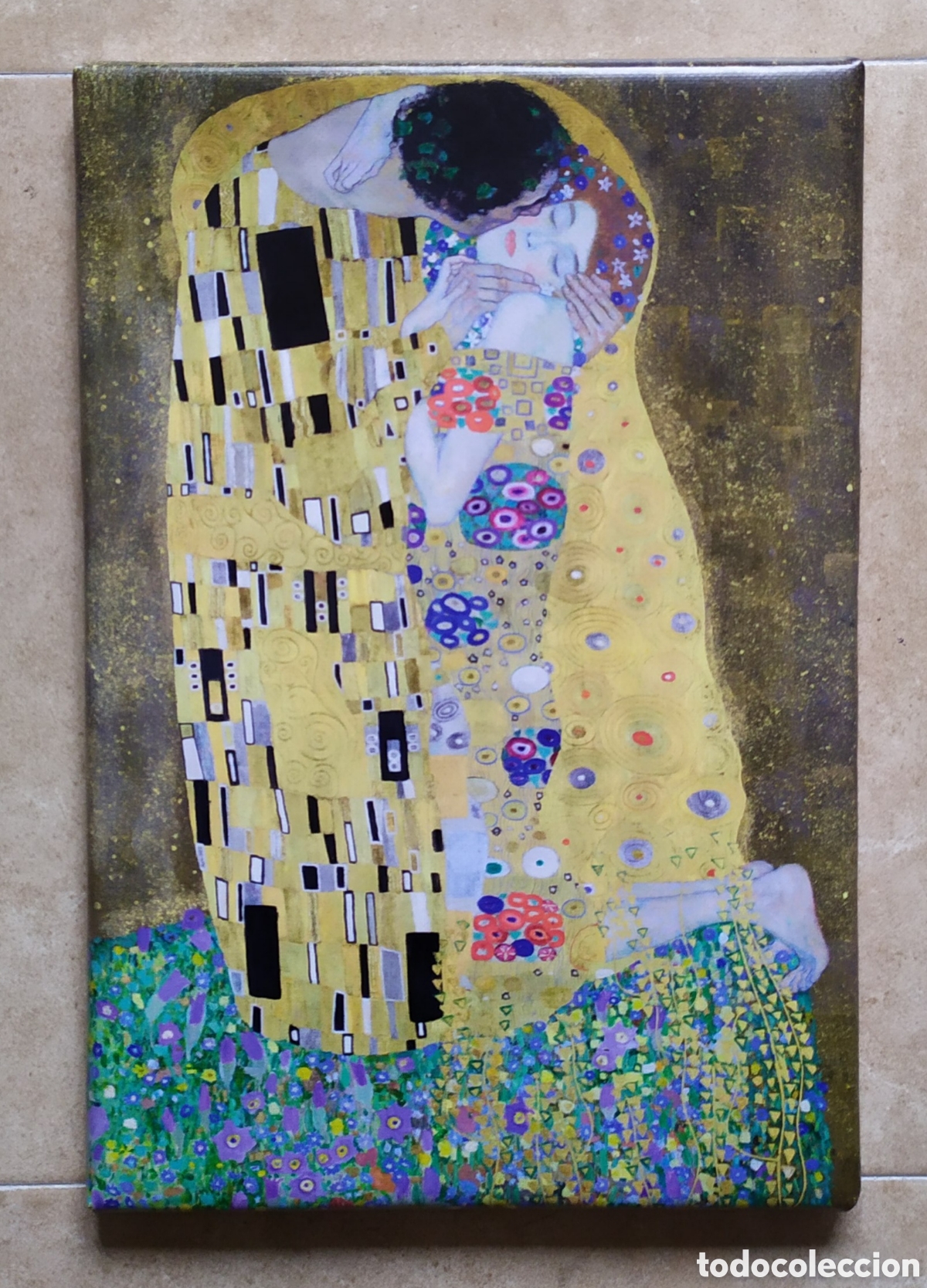 Otros objetos de arte: Cuadro cartel replica EL BESO Klimt - Foto 1