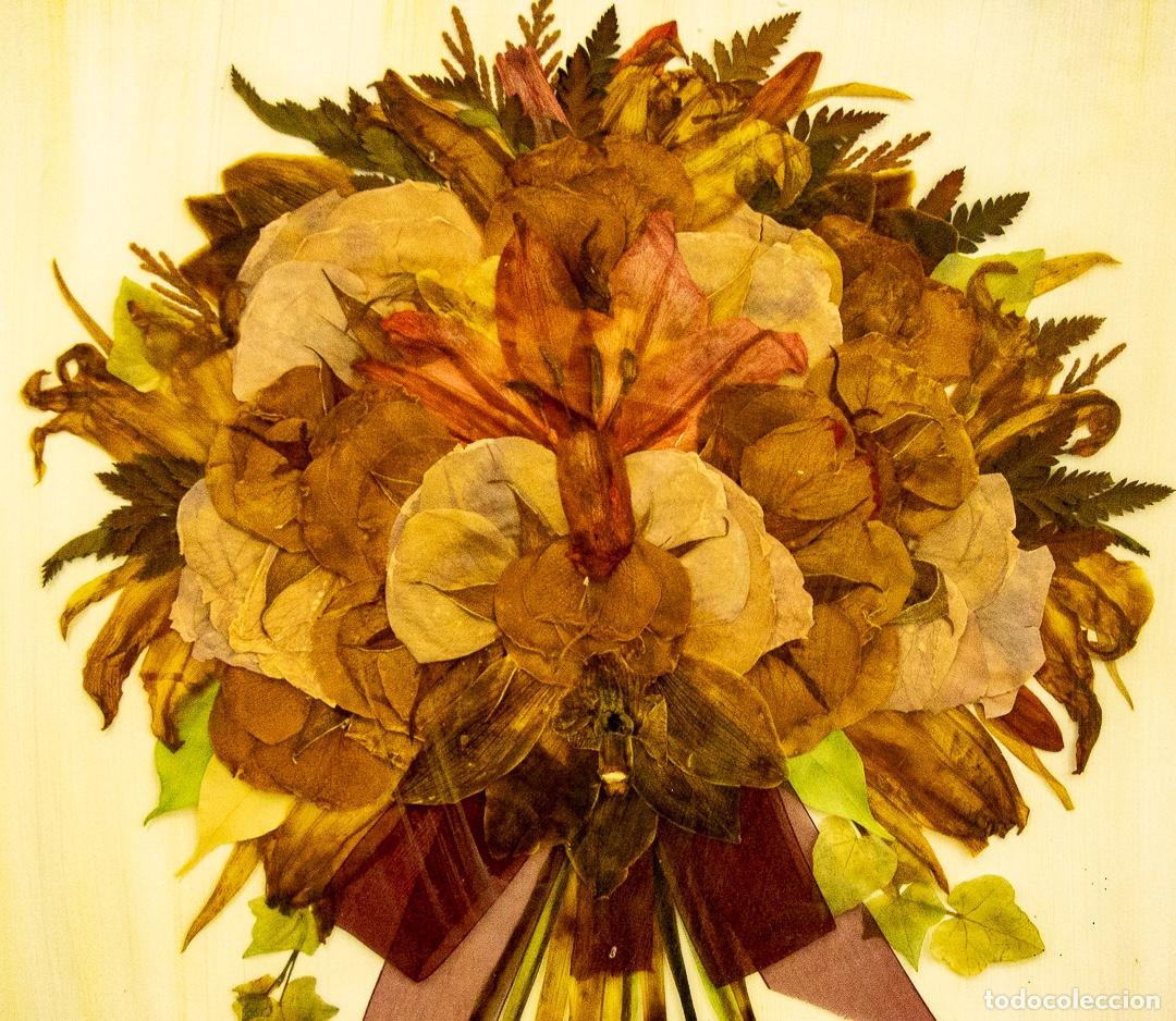 Otros objetos de arte: CUADRO COLLAGE DE HOJAS DE FLORES NATURALES SECAS - Foto 4