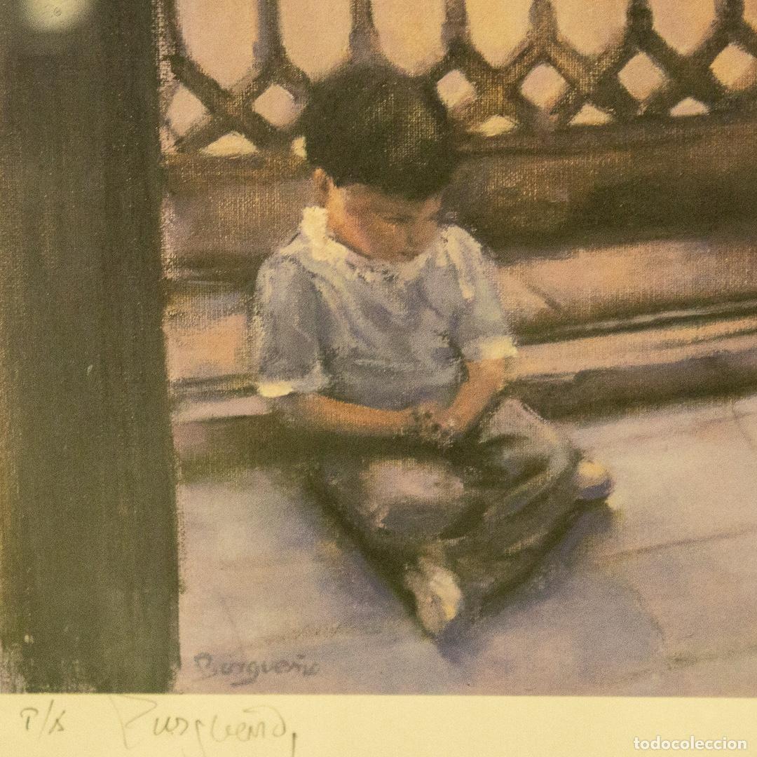 Otros objetos de arte: CUADRO PRUEBA DE AUTOR PINTOR BURGUE&Ntilde;O - Foto 2