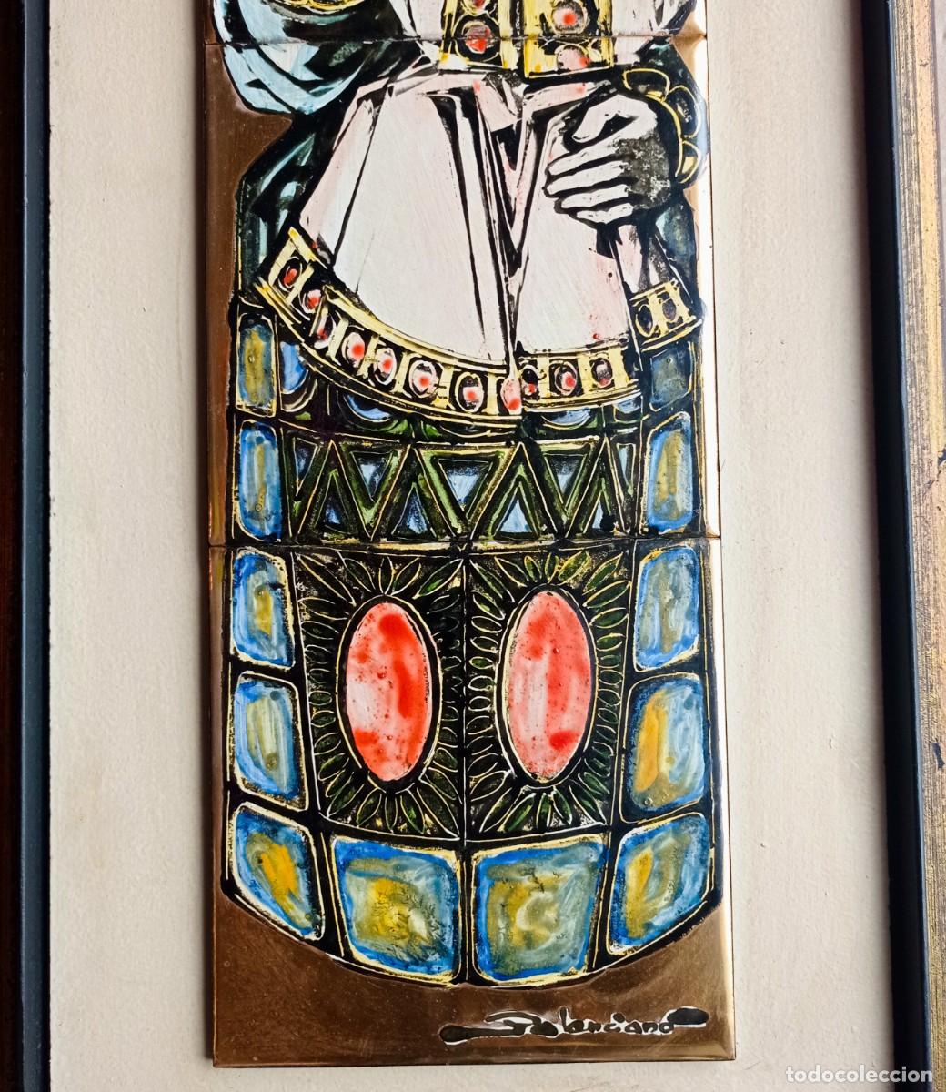 Otros objetos de arte: Cuadro cer&aacute;mico Palenciano Virgen - Foto 3