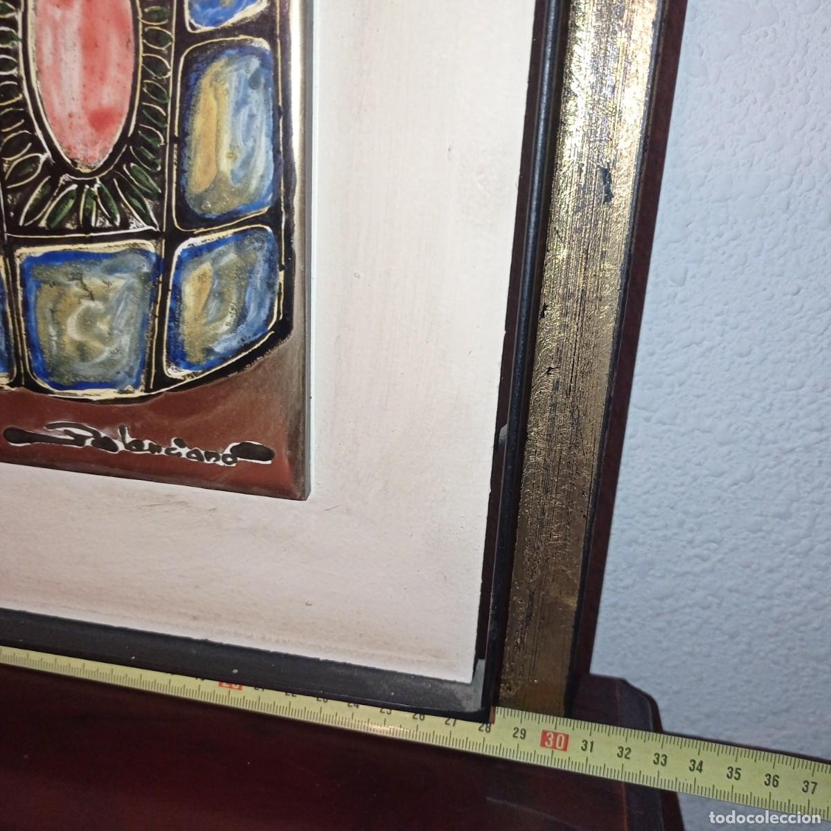 Otros objetos de arte: Cuadro cer&aacute;mico Palenciano Virgen - Foto 4