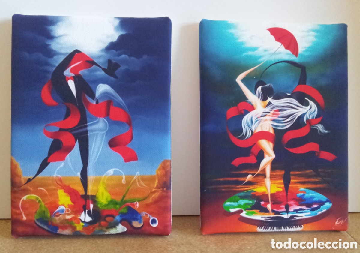 Otros objetos de arte: 2 Cuadros carteles FIGURAS ABSTRACTAS - Foto 1