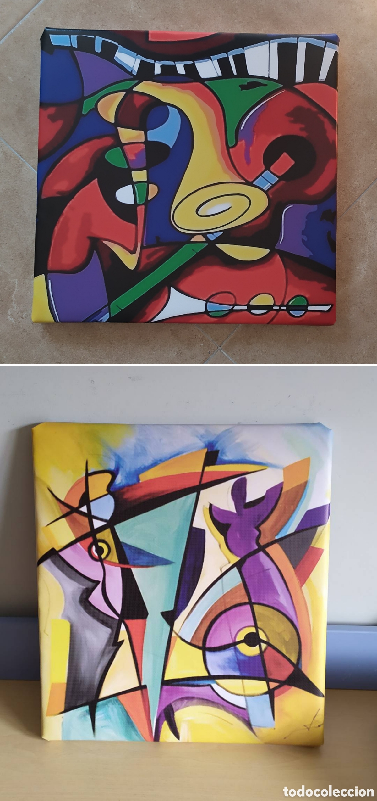 Otros objetos de arte: 2 Cuadros carteles ARTE ABSTRACTO - Foto 1