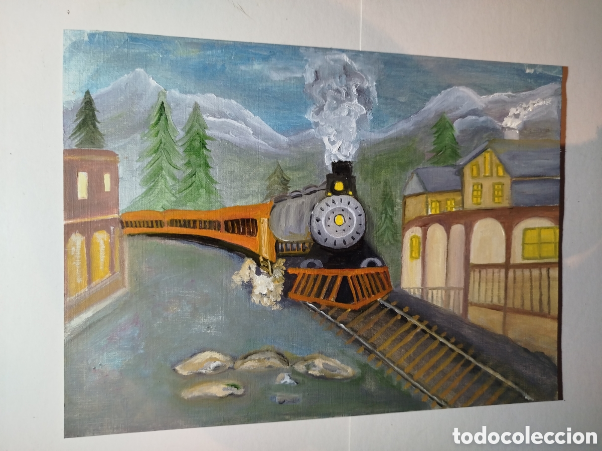 Otros objetos de arte: Pintura acr&iacute;lica sobre papel - Foto 1