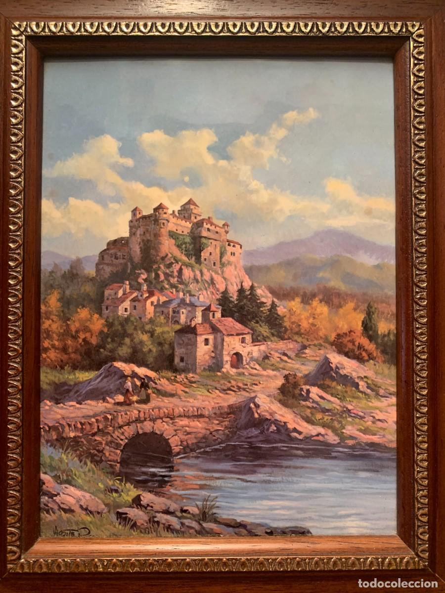 Otros objetos de arte: CUADRO; LAMINA SOBRE CHAPA CURVA REPRESENTANDO UN PAISAJE. - Foto 3