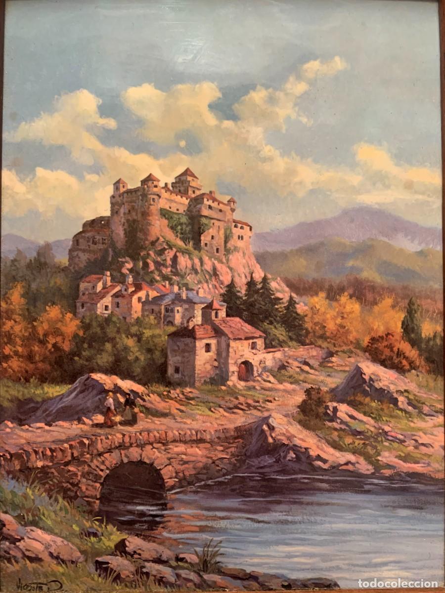 Otros objetos de arte: CUADRO; LAMINA SOBRE CHAPA CURVA REPRESENTANDO UN PAISAJE. - Foto 4