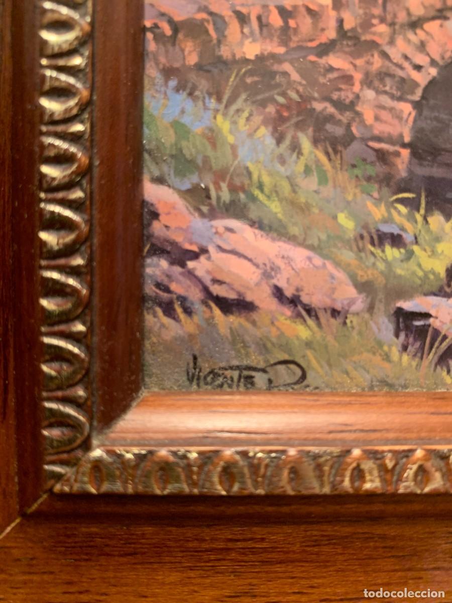 Otros objetos de arte: CUADRO; LAMINA SOBRE CHAPA CURVA REPRESENTANDO UN PAISAJE. - Foto 5