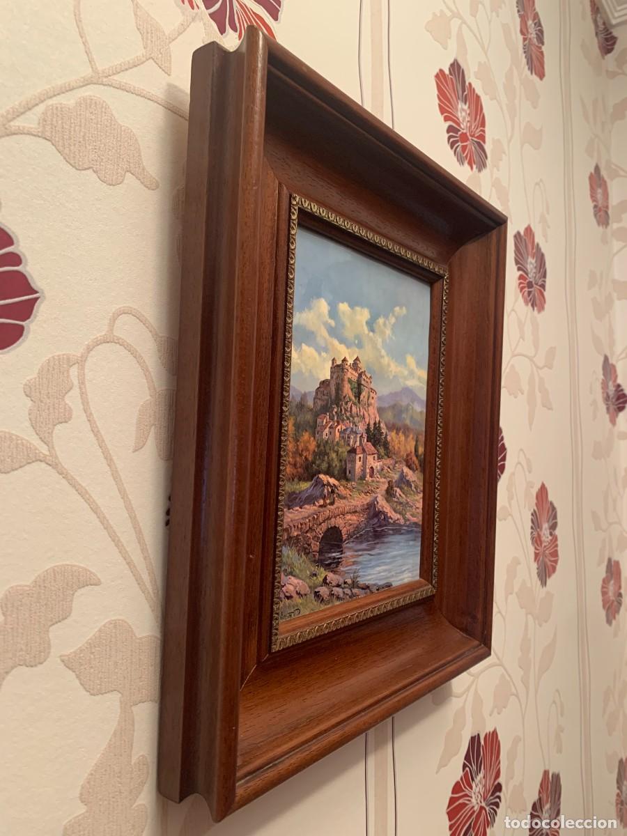 Otros objetos de arte: CUADRO; LAMINA SOBRE CHAPA CURVA REPRESENTANDO UN PAISAJE. - Foto 7