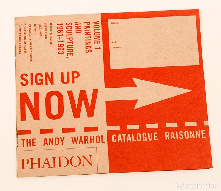 Otros objetos de arte: WARHOL - CATALOGO RAZONADO - PUBLICIDAD DE PHAIDON - Foto 2