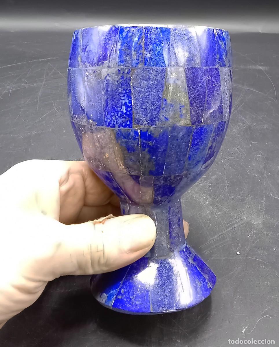 Otros objetos de arte: + BELLISIMA COPA EN LAPISLAZULI Y PLATA - RARA PIEZA - Foto 1