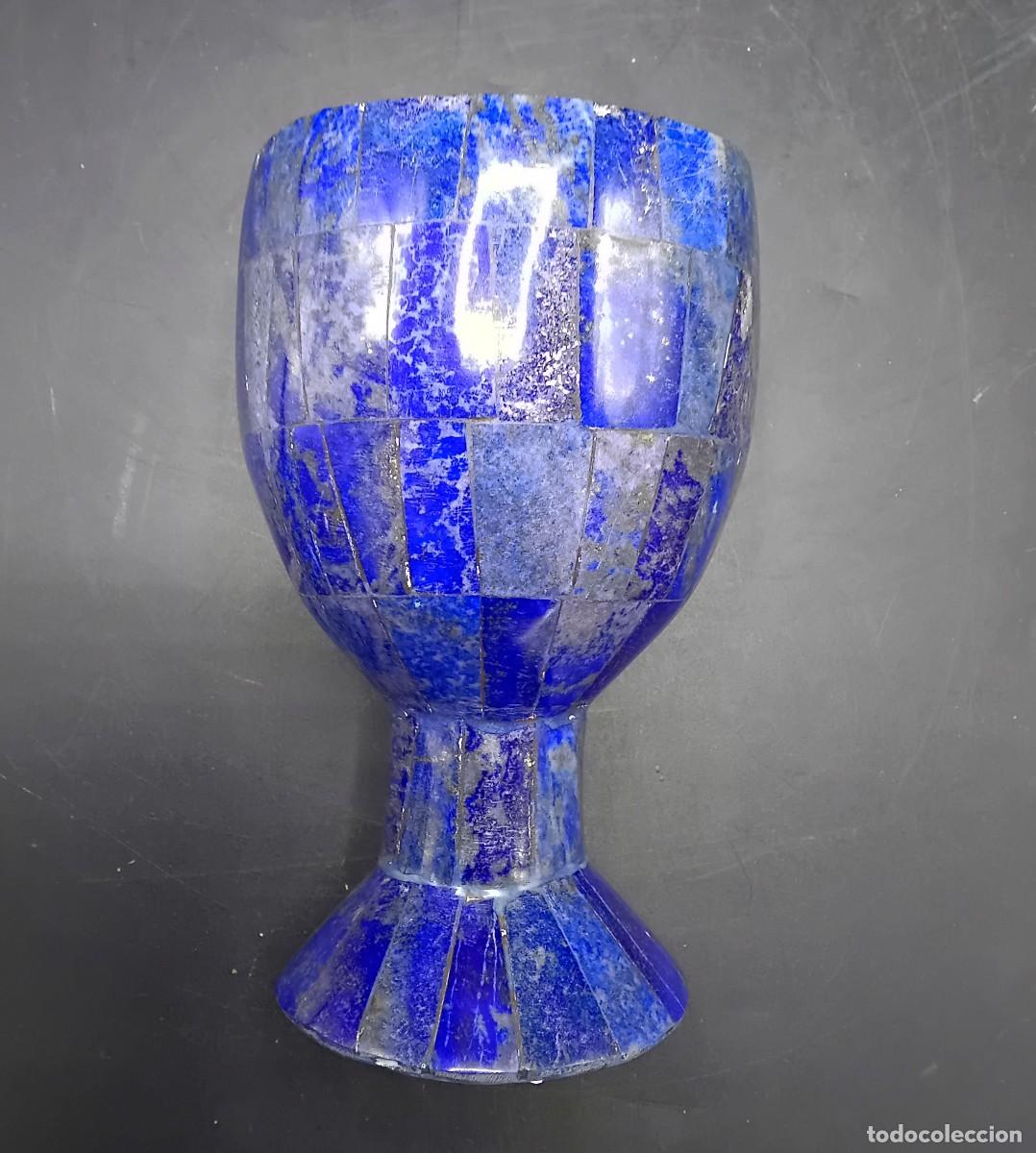 Otros objetos de arte: + BELLISIMA COPA EN LAPISLAZULI Y PLATA - RARA PIEZA - Foto 3