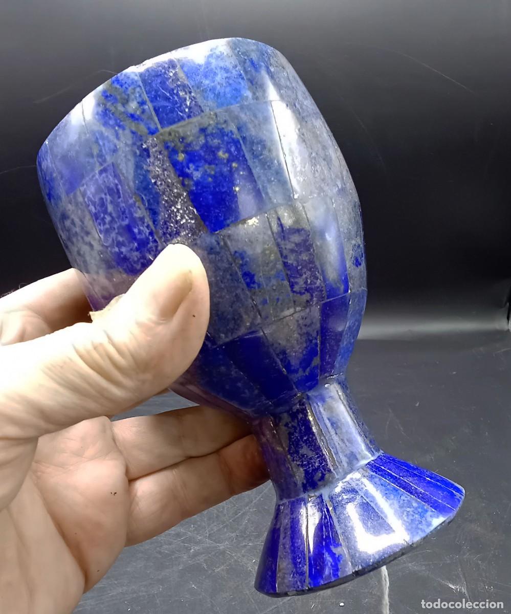 Otros objetos de arte: + BELLISIMA COPA EN LAPISLAZULI Y PLATA - RARA PIEZA - Foto 4