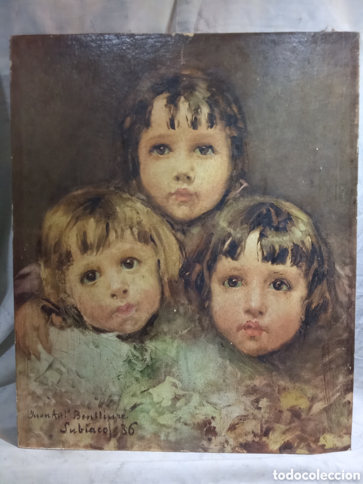Otros objetos de arte: LAMINA REPRODUCCION DE BENLLIURE - Foto 1