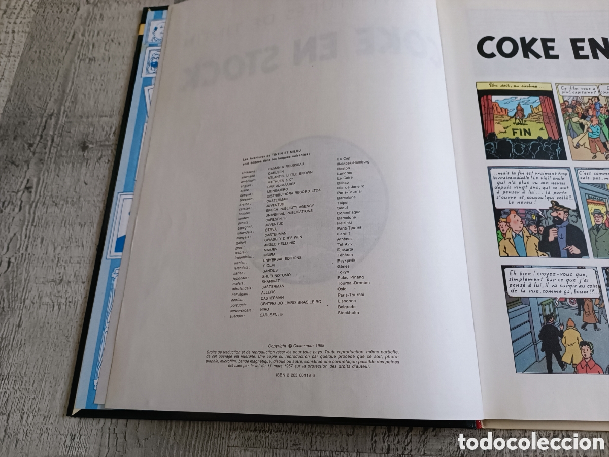 Otros objetos de arte: TINTIN 6 TOMOS A&Ntilde;OS 80 EN FRANCES - Foto 6