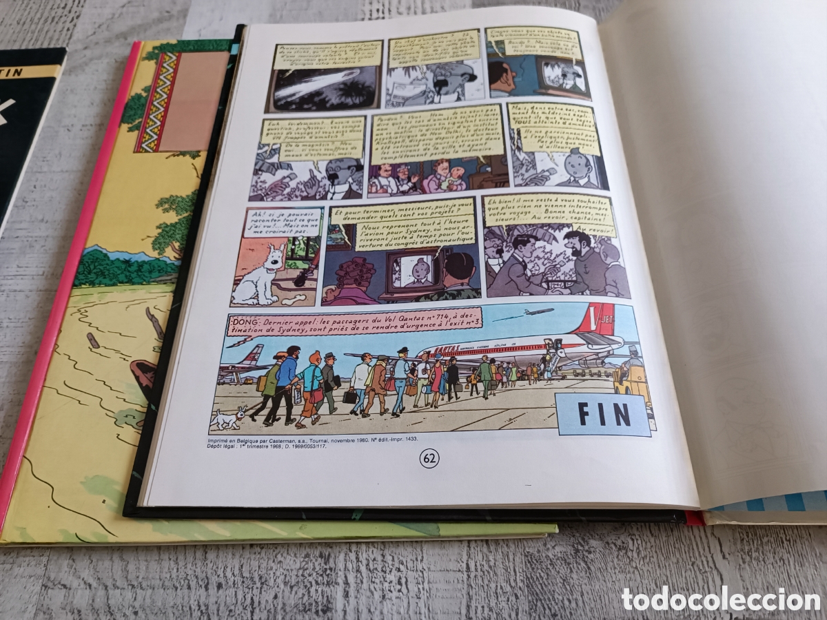 Otros objetos de arte: TINTIN 6 TOMOS A&Ntilde;OS 80 EN FRANCES - Foto 15