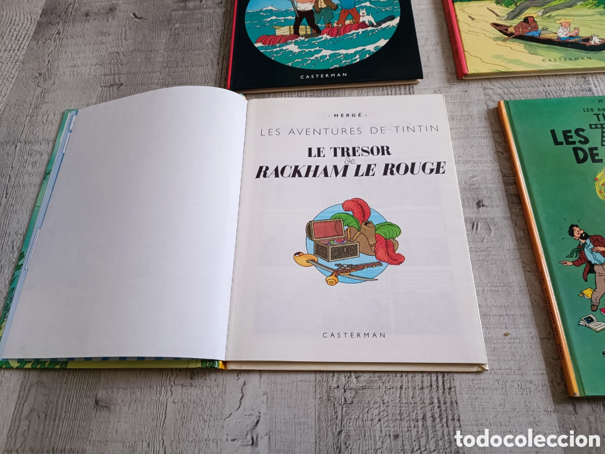 Otros objetos de arte: TINTIN 6 TOMOS A&Ntilde;OS 80 EN FRANCES - Foto 17