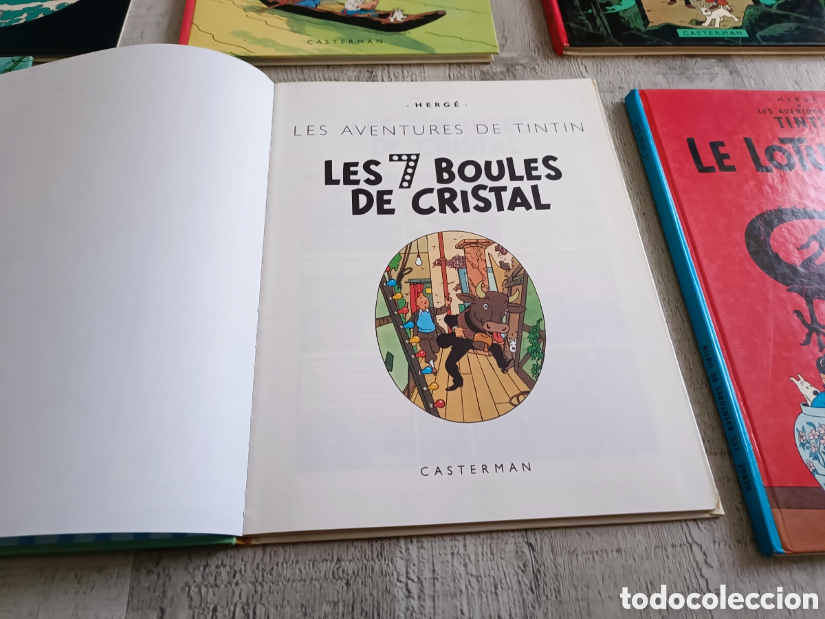 Otros objetos de arte: TINTIN 6 TOMOS A&Ntilde;OS 80 EN FRANCES - Foto 22