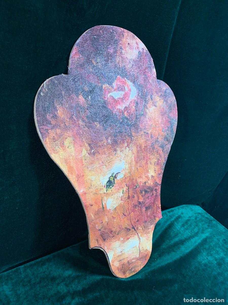 Otros objetos de arte: CUADRO PAREJA DE LAMINAS TELA SOBRE TABLA &rdquo;LA ROSA&rdquo;. - Foto 5
