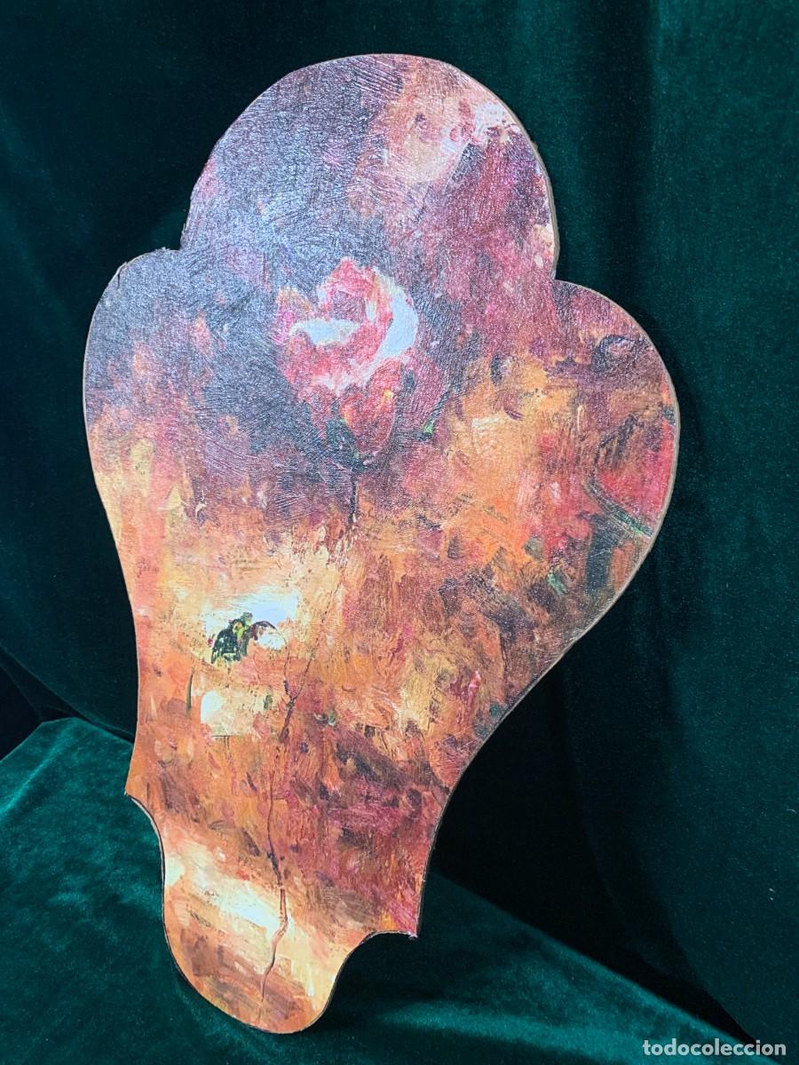 Otros objetos de arte: CUADRO PAREJA DE LAMINAS TELA SOBRE TABLA &rdquo;LA ROSA&rdquo;. - Foto 6