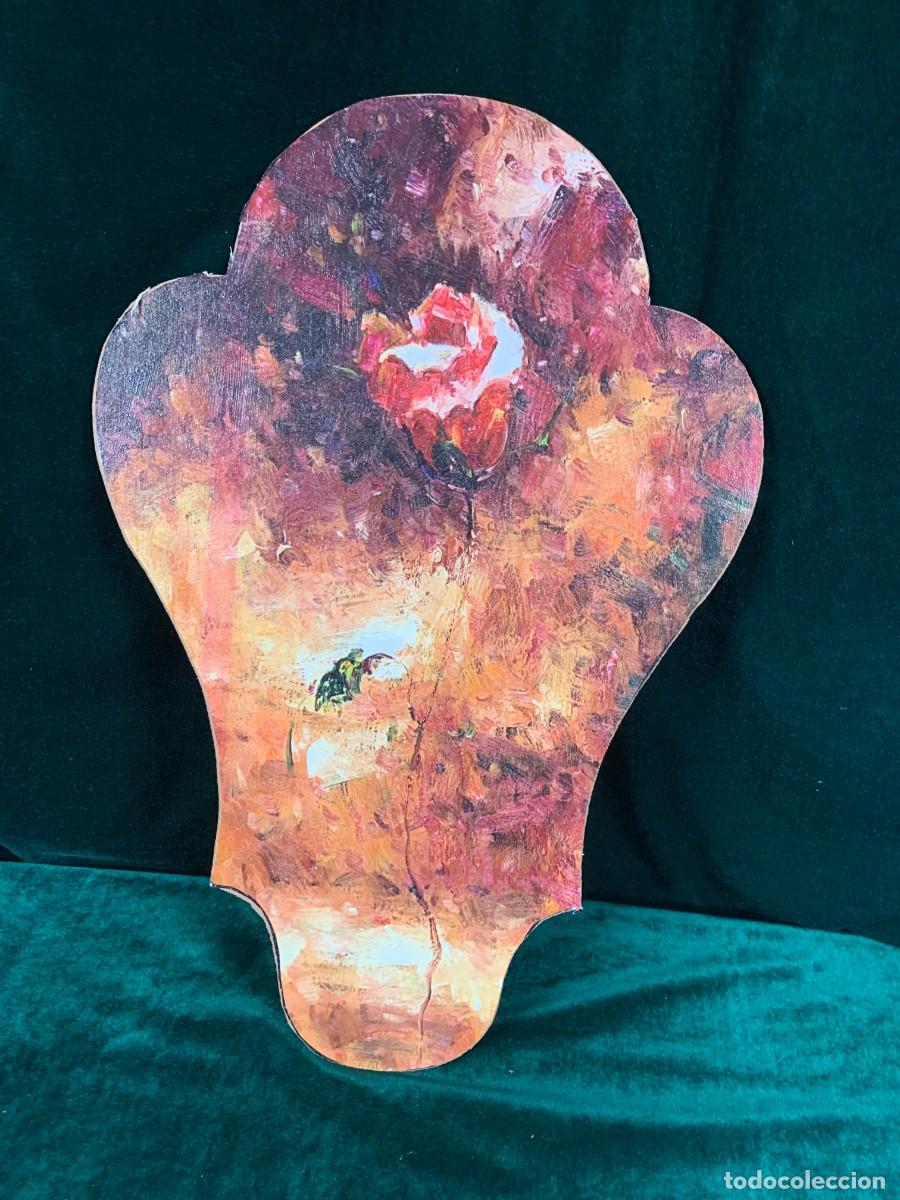Otros objetos de arte: CUADRO PAREJA DE LAMINAS TELA SOBRE TABLA &rdquo;LA ROSA&rdquo;. - Foto 7