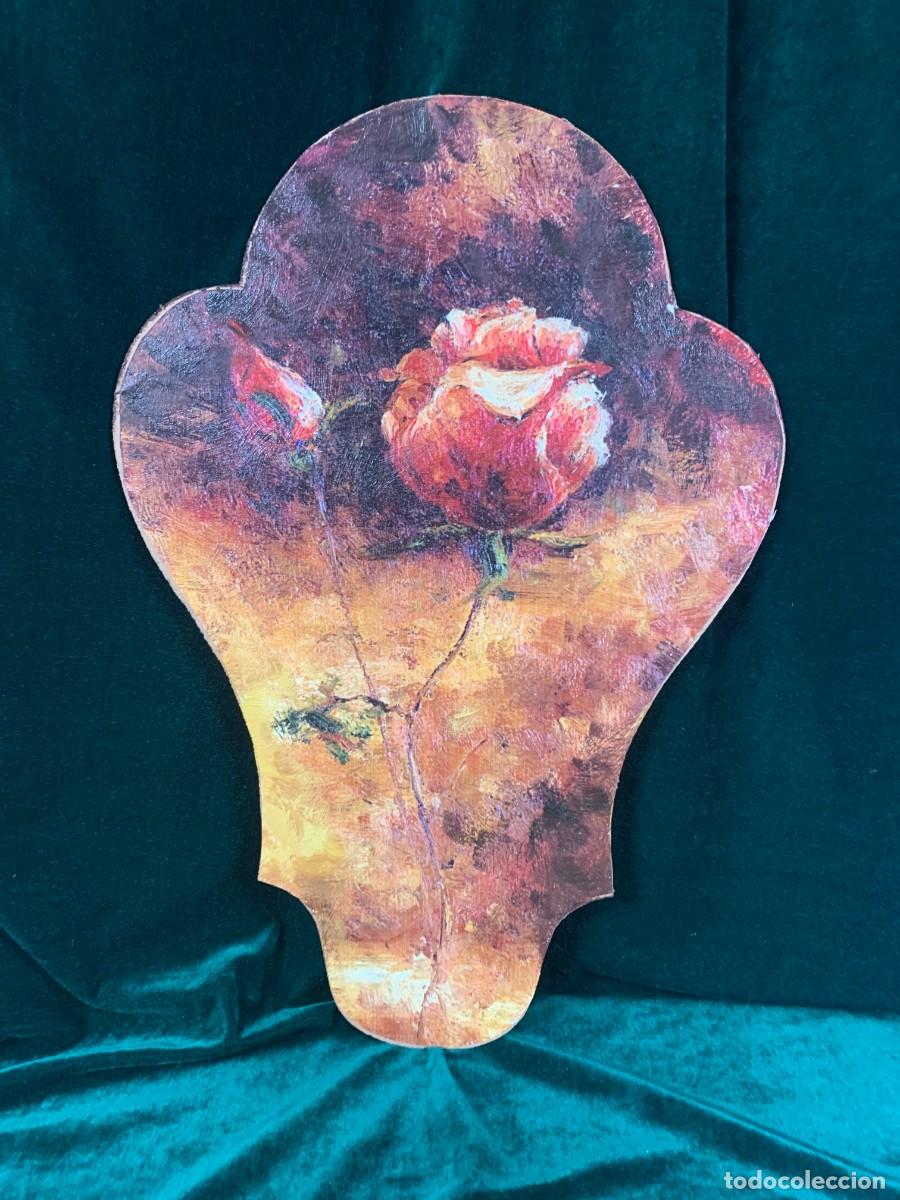 Otros objetos de arte: CUADRO PAREJA DE LAMINAS TELA SOBRE TABLA &rdquo;LA ROSA&rdquo;. - Foto 9