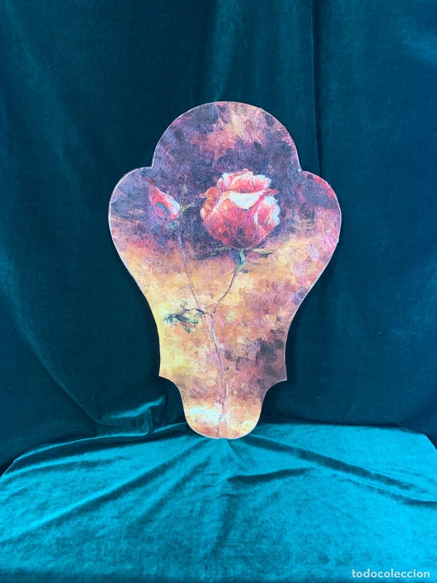 Otros objetos de arte: CUADRO PAREJA DE LAMINAS TELA SOBRE TABLA &rdquo;LA ROSA&rdquo;. - Foto 10
