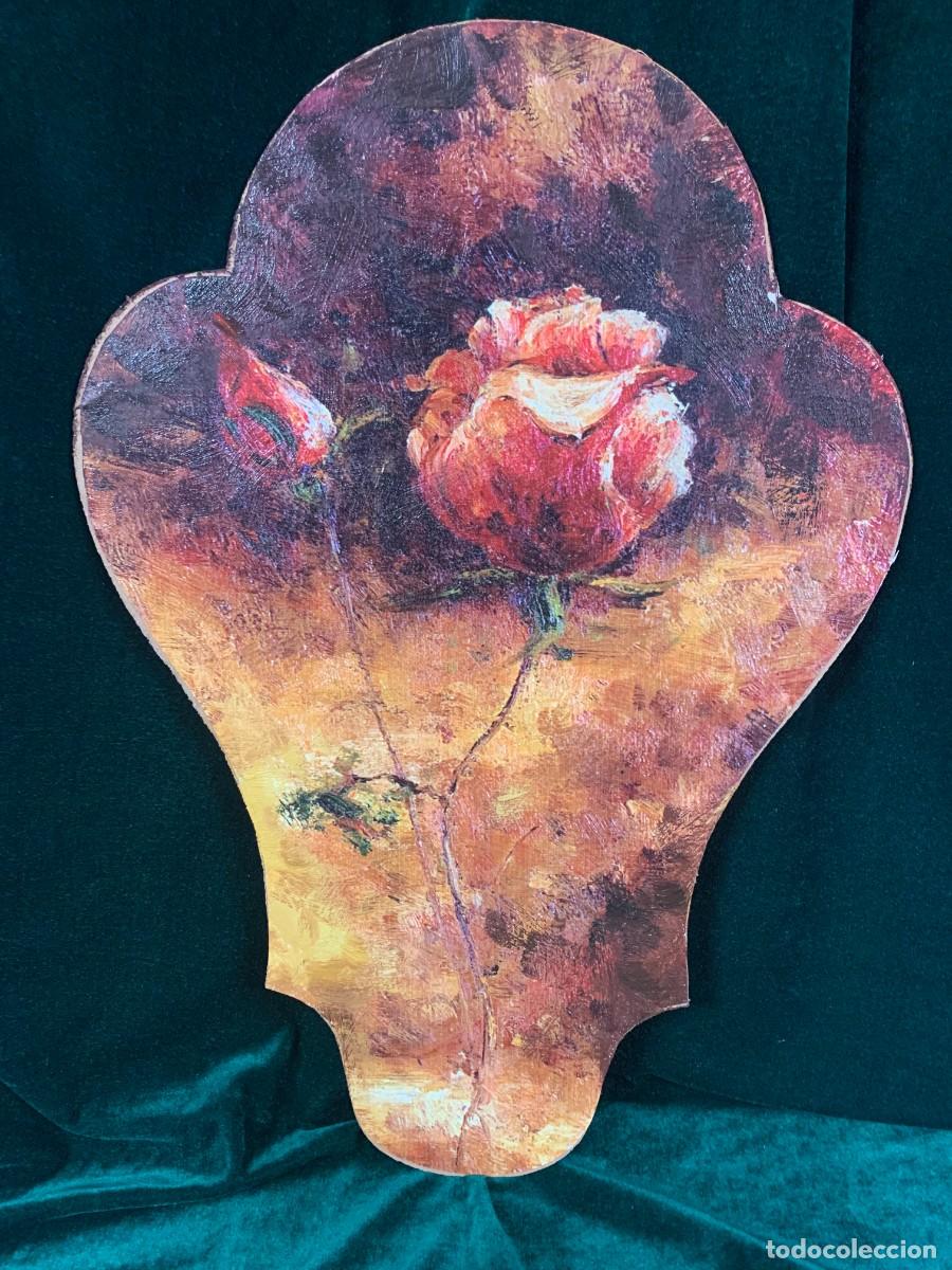 Otros objetos de arte: CUADRO PAREJA DE LAMINAS TELA SOBRE TABLA &rdquo;LA ROSA&rdquo;. - Foto 11