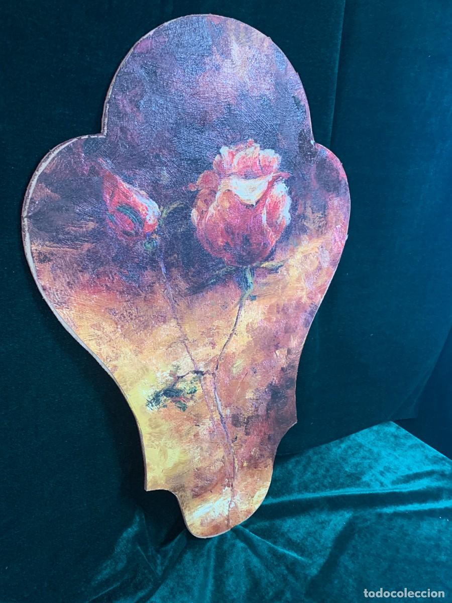 Otros objetos de arte: CUADRO PAREJA DE LAMINAS TELA SOBRE TABLA &rdquo;LA ROSA&rdquo;. - Foto 14