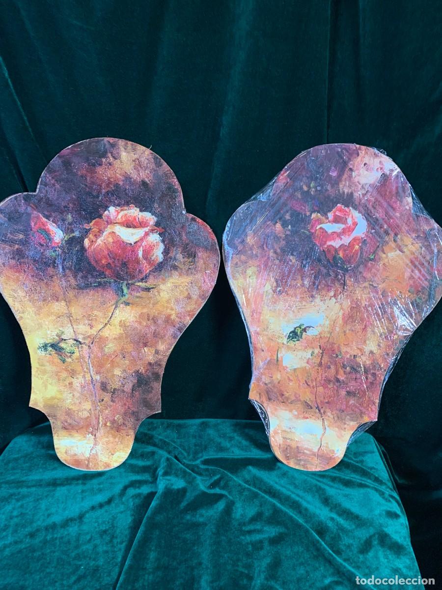 Otros objetos de arte: CUADRO PAREJA DE LAMINAS TELA SOBRE TABLA &rdquo;LA ROSA&rdquo;. - Foto 16