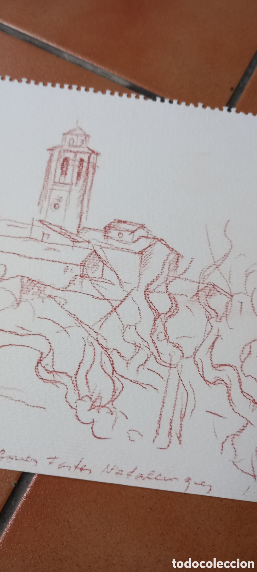 Otros objetos de arte: DIBUJO A IDENTIFICAR CON FIRMA - Foto 6