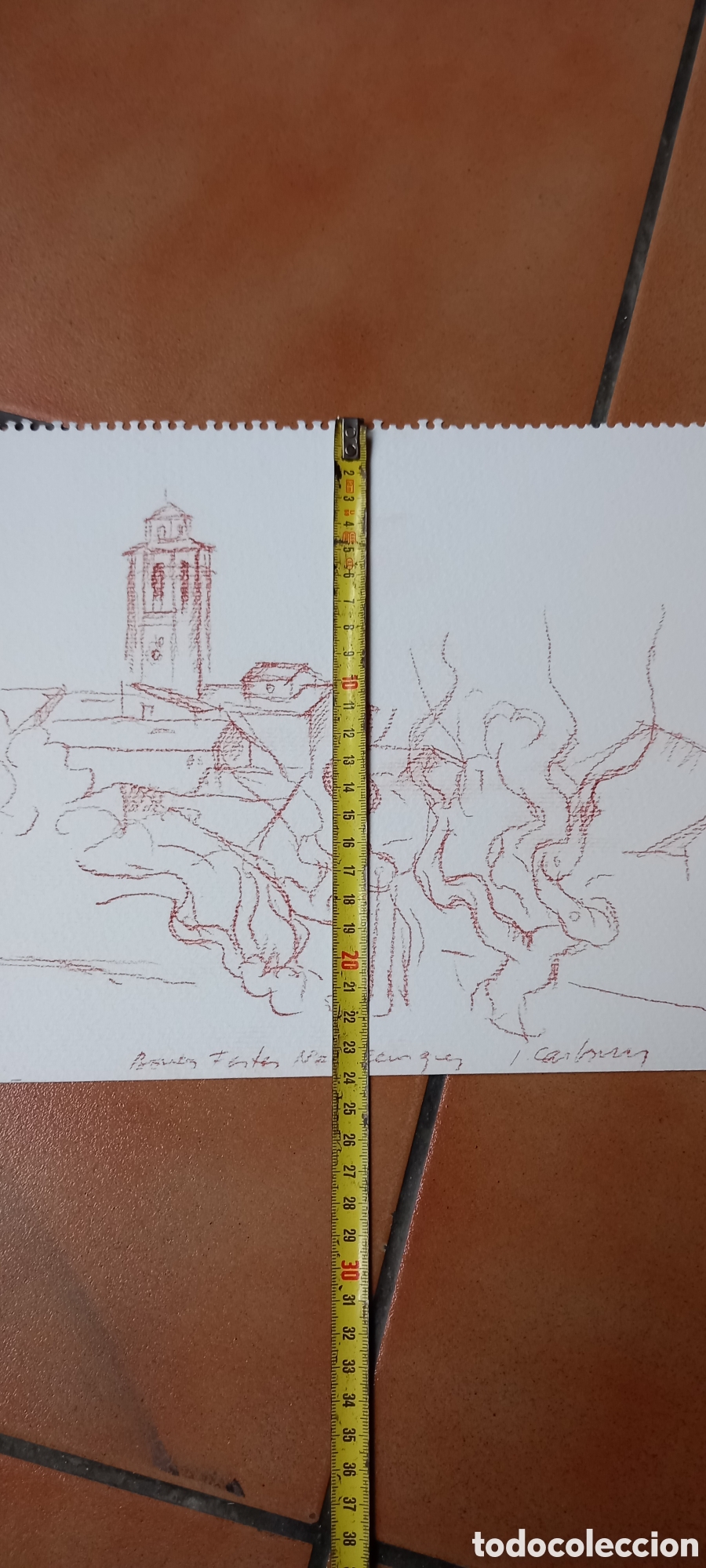 Otros objetos de arte: DIBUJO A IDENTIFICAR CON FIRMA - Foto 11