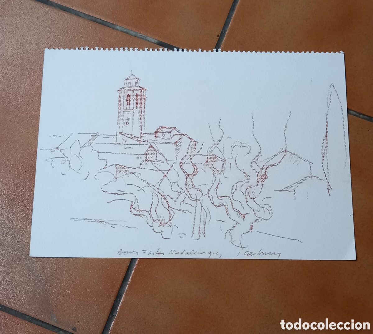 Otros objetos de arte: DIBUJO A IDENTIFICAR CON FIRMA - Foto 1