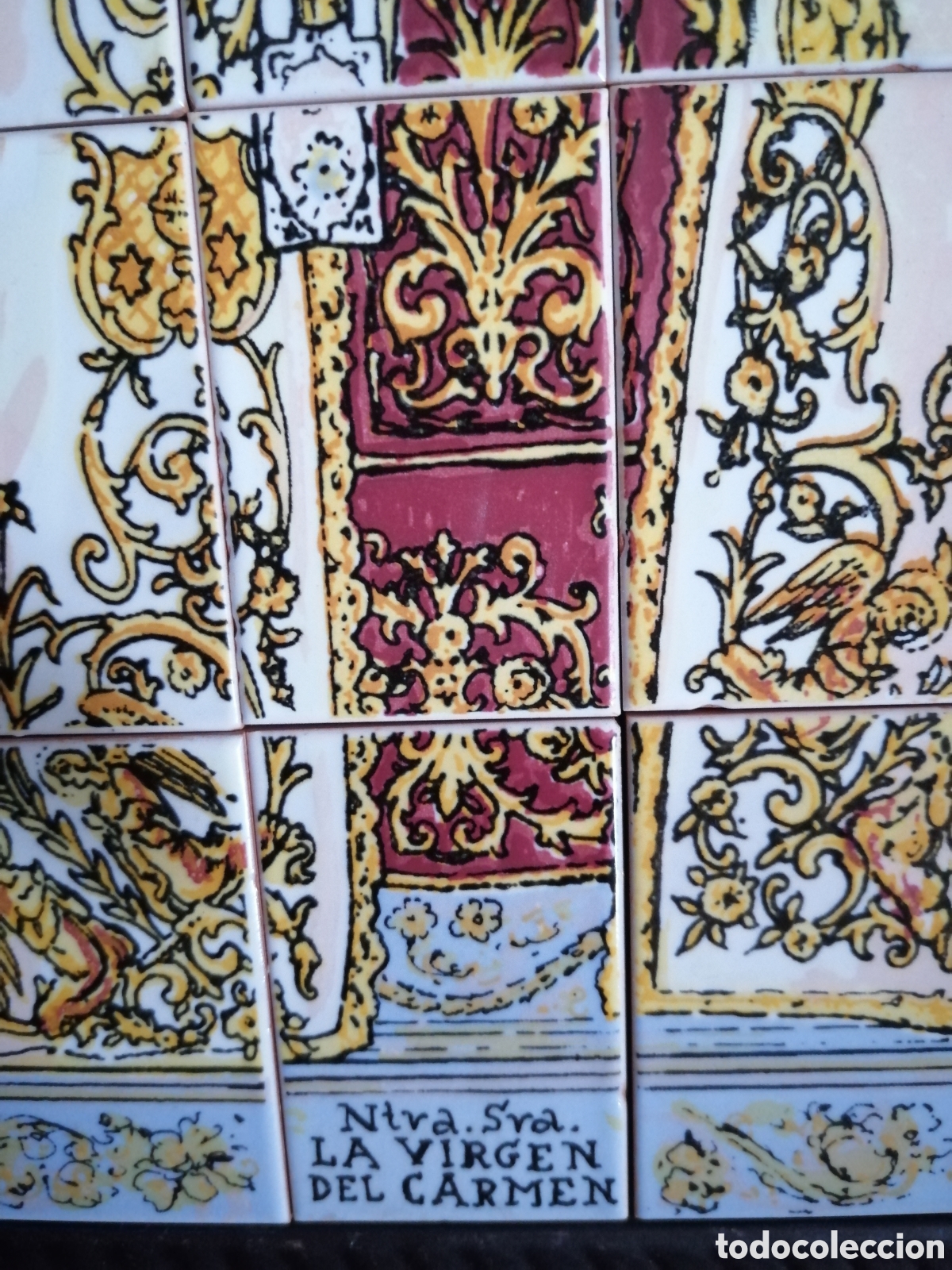 Otros objetos de arte: Cuadro Virgen del Carmen cer&aacute;mica - Foto 3