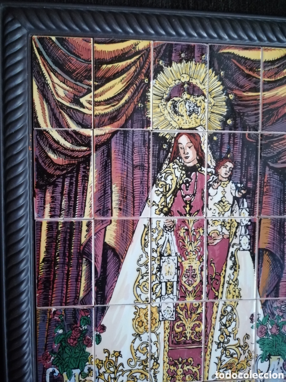 Otros objetos de arte: Cuadro Virgen del Carmen cer&aacute;mica - Foto 4