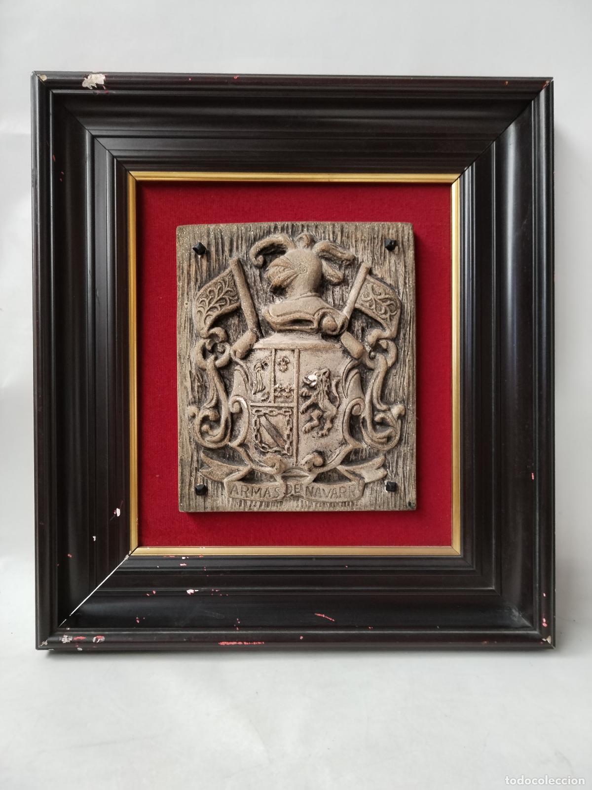 Otros objetos de arte: cuadro escudo armas de navarro - Foto 2