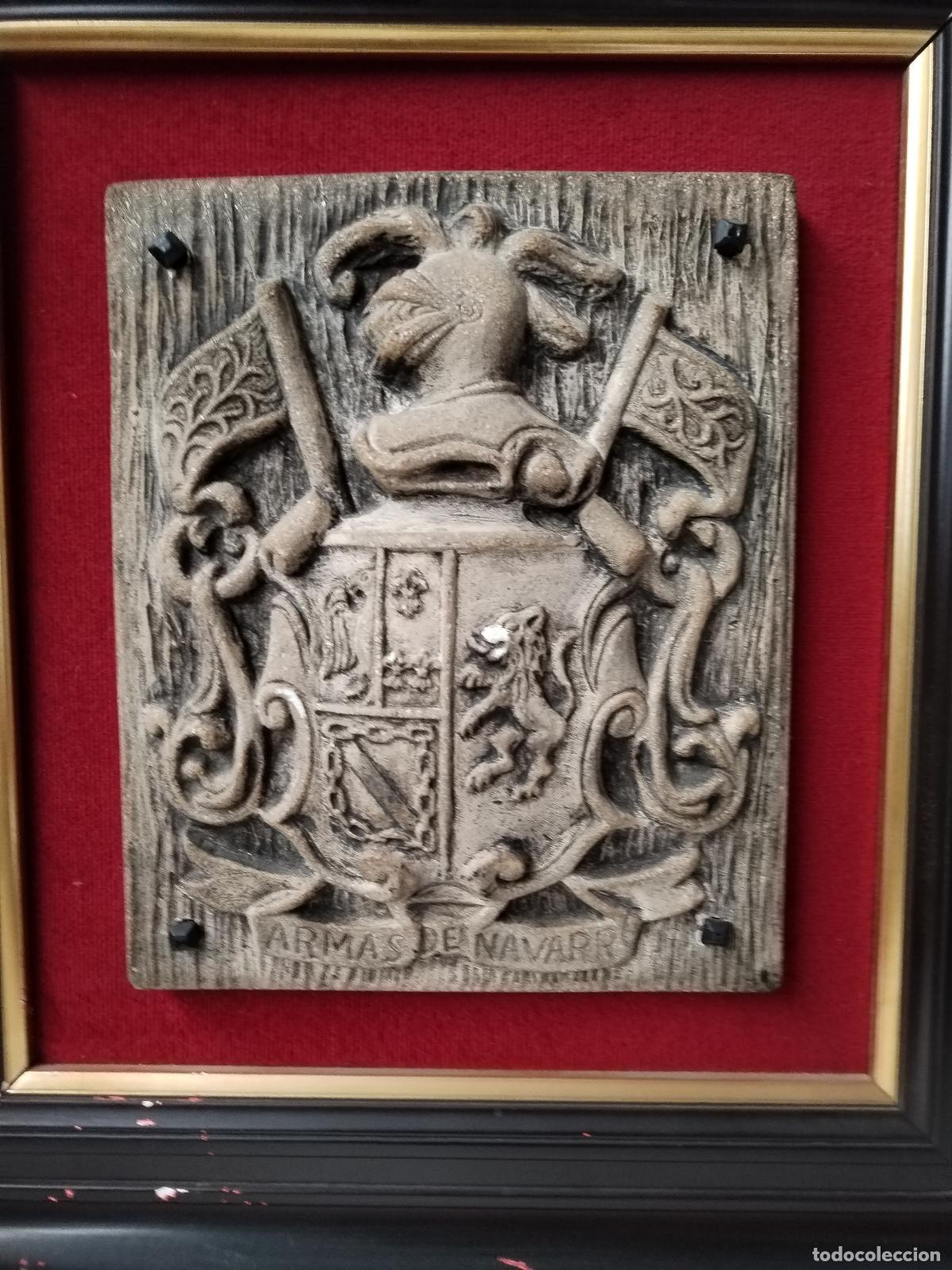 Otros objetos de arte: cuadro escudo armas de navarro - Foto 3