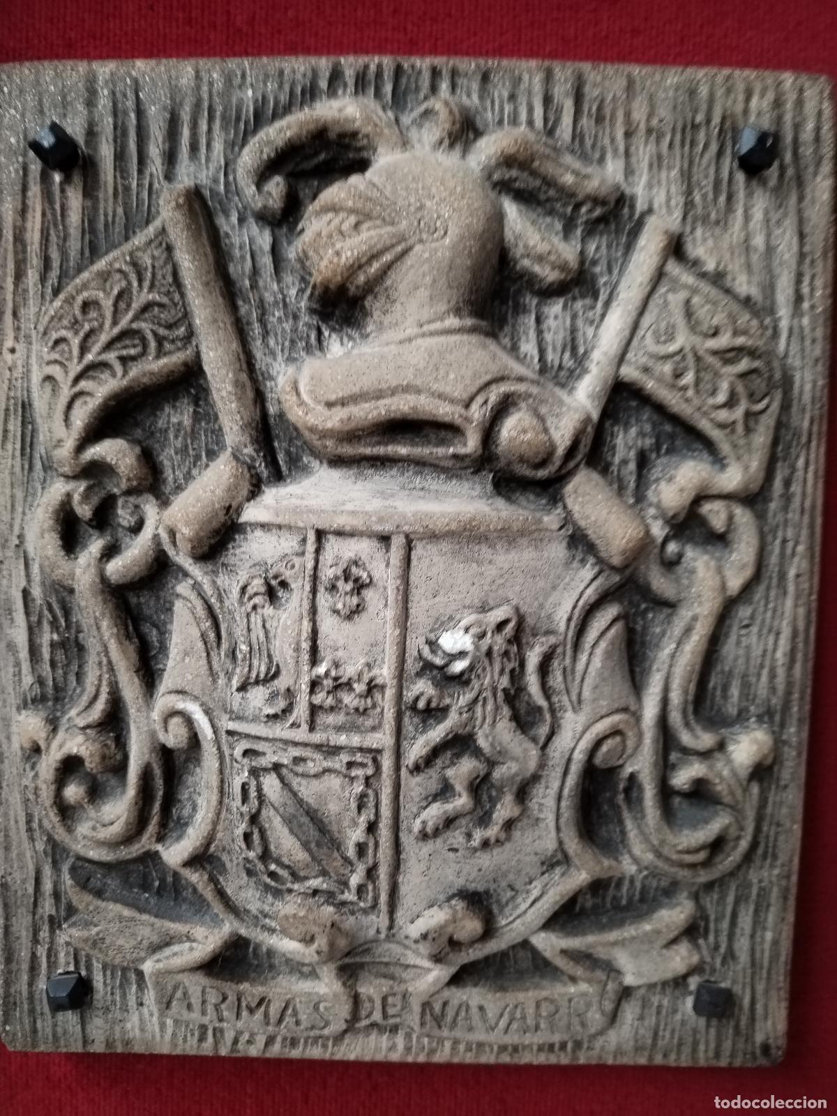 Otros objetos de arte: cuadro escudo armas de navarro - Foto 5